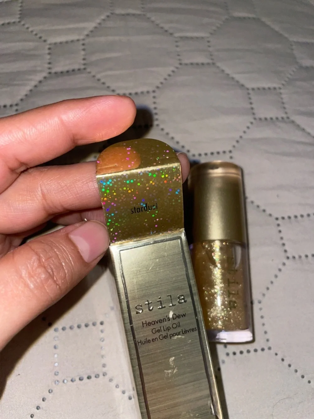 Stila Gold Glitter Gel Lip Oil